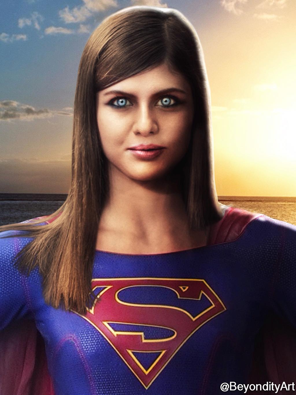 Alexandra Daddario in the superman - fan made poster