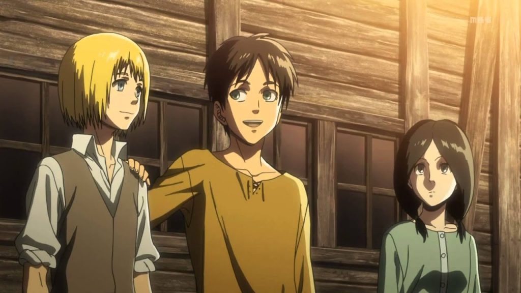 Eren, Mikasa and Arwin