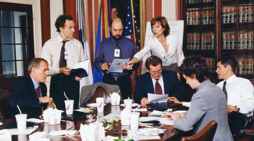 A still from The West Wing
