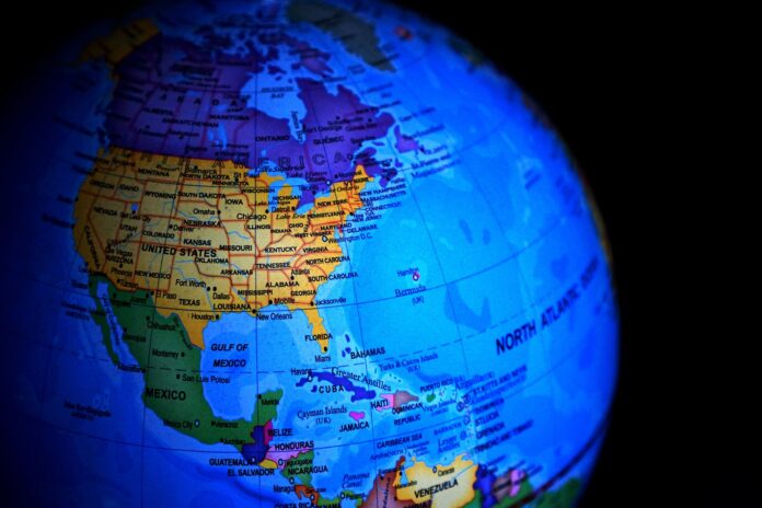 North America on the Globe