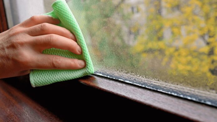 Humid Window on an RV